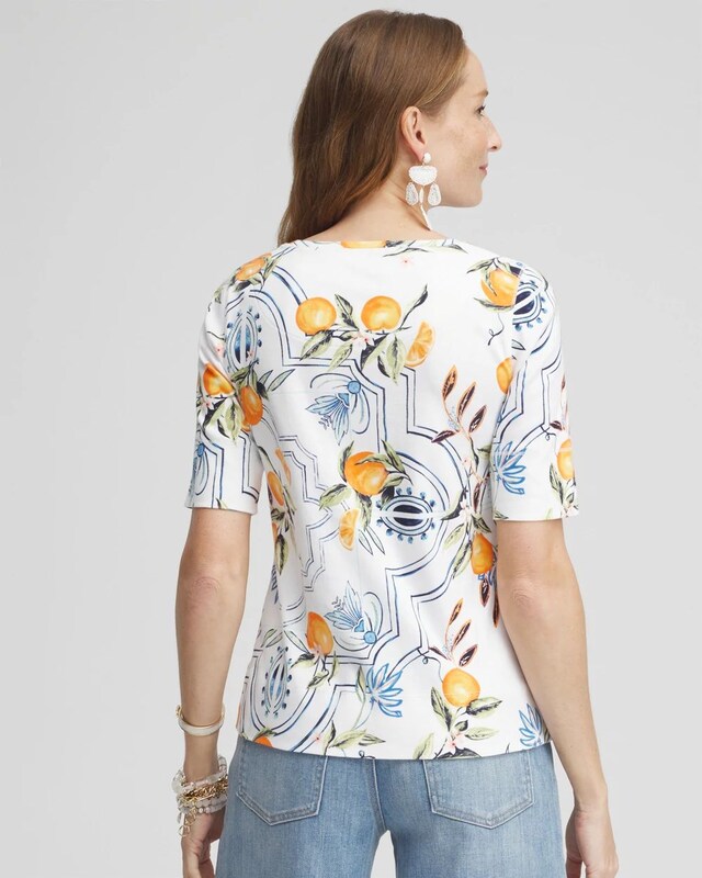 Tropical Jewel Neck Tee - image 3